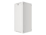Armario Lanberg mural rack 19 pulgadas 27u · 600x600 flat pack puerta cristal gris
