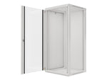 Armario Lanberg mural rack 19 pulgadas 27u · 600x600 flat pack puerta cristal gris