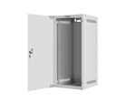 Armario Lanberg mural 10 pulgadas 12u · 280x310 flat pack gris puerta cristal