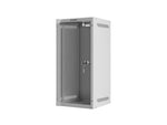 Armario Lanberg mural 10 pulgadas 12u · 280x310 flat pack gris puerta cristal