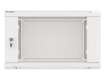 Armario Lanberg mural rack 19 pulgadas 6u · 600x600 flat pack puerta cristal gris
