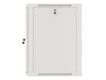 Armario Lanberg mural rack 19 pulgadas 15u · 600x600 flat pack gris puerta cristal