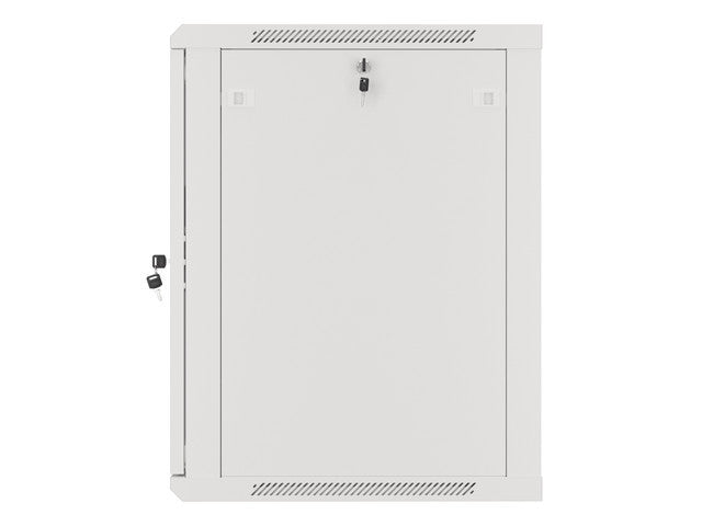 Armario Lanberg mural rack 19 pulgadas 15u · 600x600 flat pack gris puerta cristal