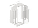 Armario Lanberg mural rack 19 pulgadas 22u - 600x450 flat pack v2 gris