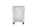 Armario Lanberg rack 19 pulgadas 15u · 600x600 flat pack gris puerta de cristal con lcd
