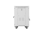 Armario Lanberg rack 19 pulgadas 15u · 600x600 flat pack gris puerta de cristal con lcd