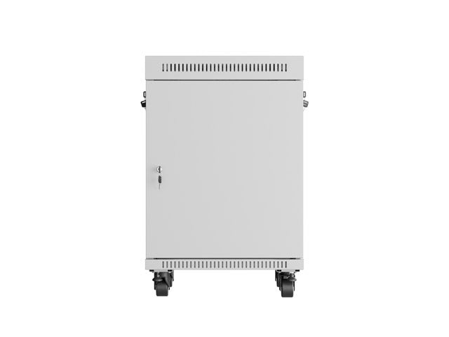 Armario Lanberg rack 19 pulgadas 15u · 600x600 flat pack gris puerta de cristal con lcd