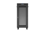 Armario Lanberg rack 19 pulgadas 27u · 600x800 flat pack puerta mesh negro con lcd
