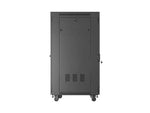 Armario Lanberg rack 19 pulgadas 27u · 600x800 flat pack puerta mesh negro con lcd