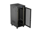 Armario Lanberg rack 19 pulgadas 27u · 600x800 flat pack puerta mesh negro con lcd