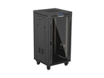 Armario Lanberg rack 19 pulgadas 22u · 600x600 flat pack puerta cristal con lcd negro