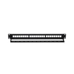 Phoenix patch panel vacio para rack de 24 puertos categoria 6 1u