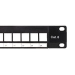 Phoenix patch panel vacio para rack de 24 puertos categoria 6 1u