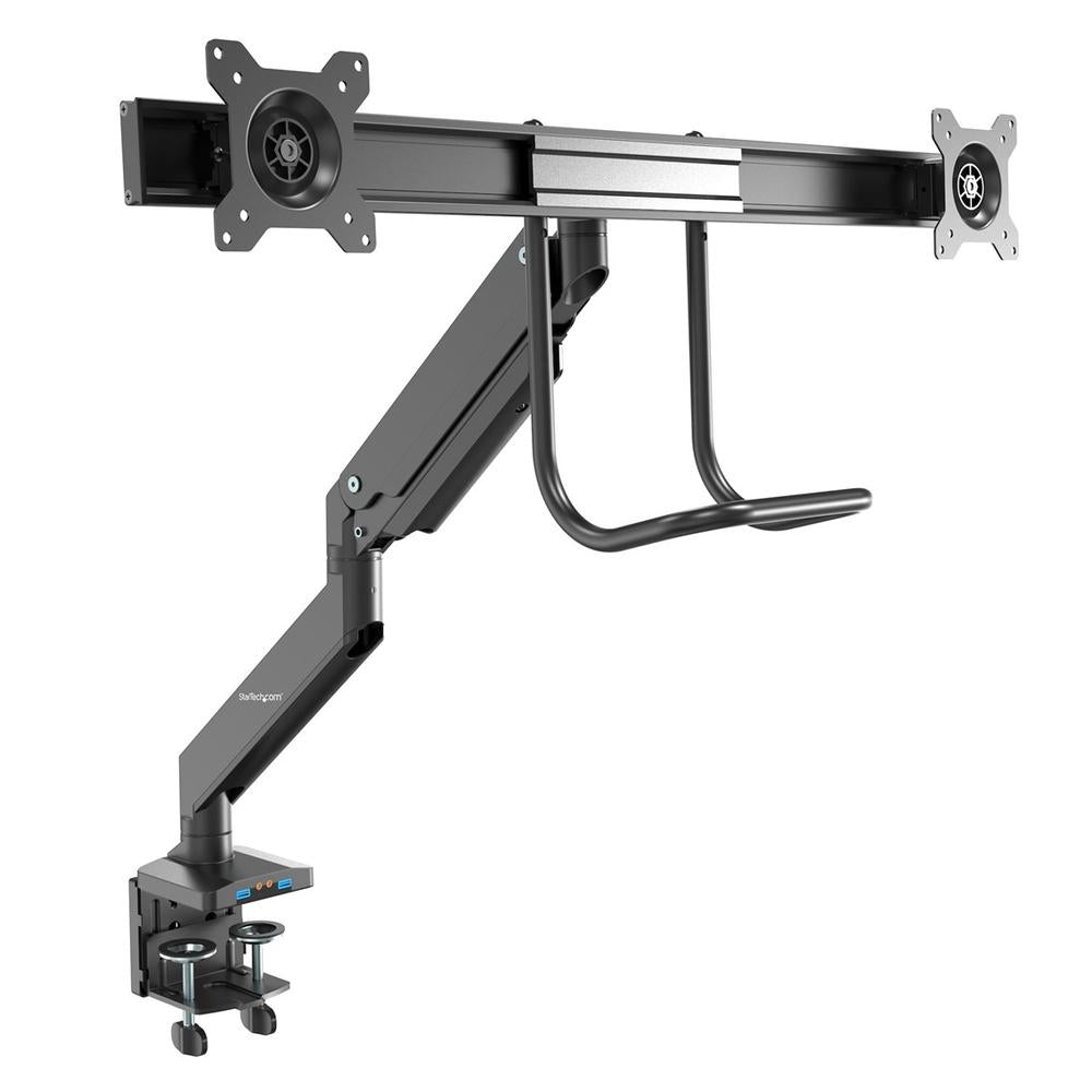 Soporte mesa startech vesa hasta 32 pulgadas 100x100mm brazo doble max 8kg - brazo 2x USB 3.1