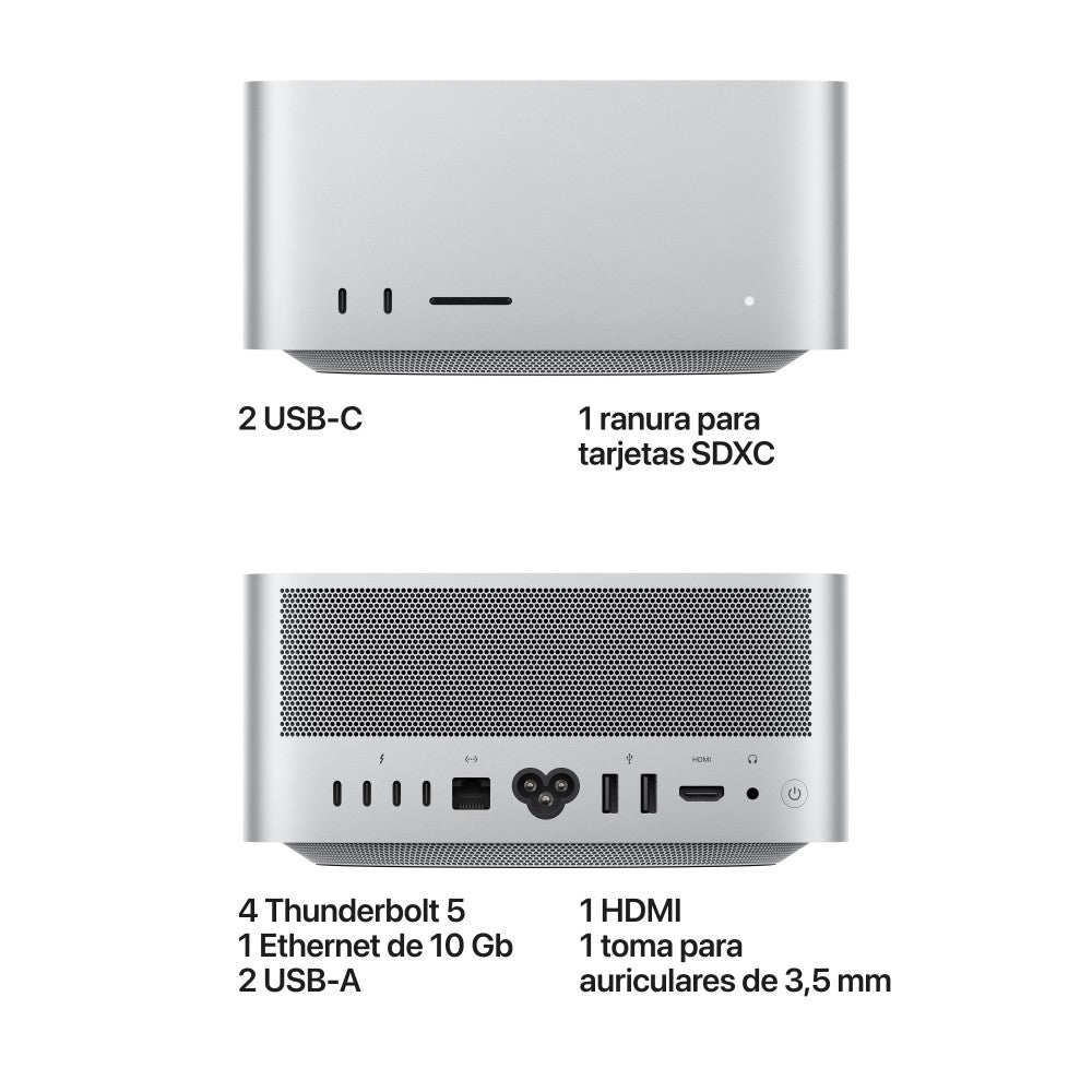 Ordenador Apple mac studio m5 max · chip m5 max 18c · 36GB · SSD 512GB · gpu 32c