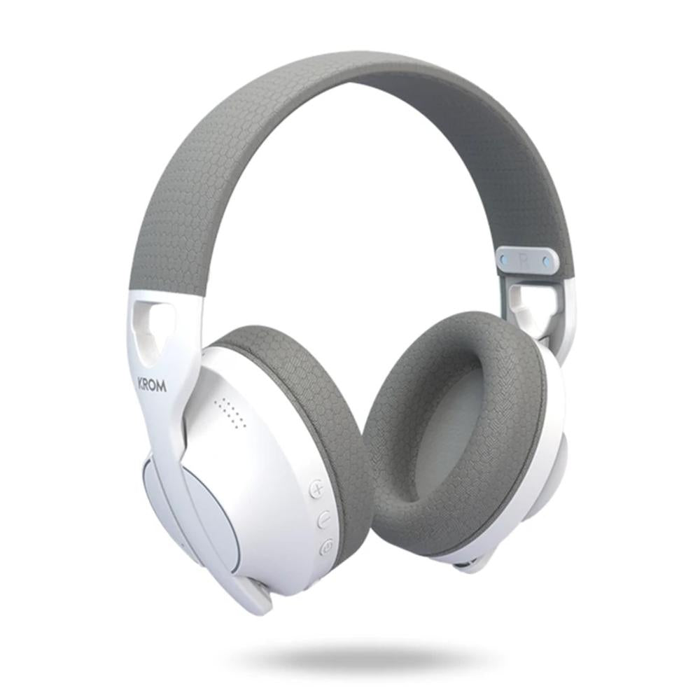 Auriculares gaming Krom phase inalambrico Blanco detalle #blanco