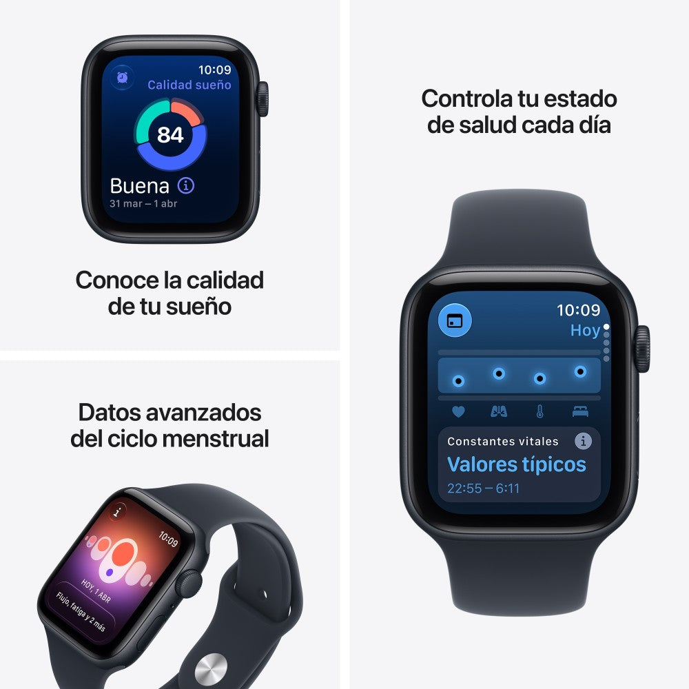 Smartwatch Apple watch se 3 GPS 40mm midnight aluminium case with navy blue sport band m - l