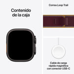 Smartwatch Apple watch u4 gps+cell 49mm black titanium case with burgundy trail loop s - m
