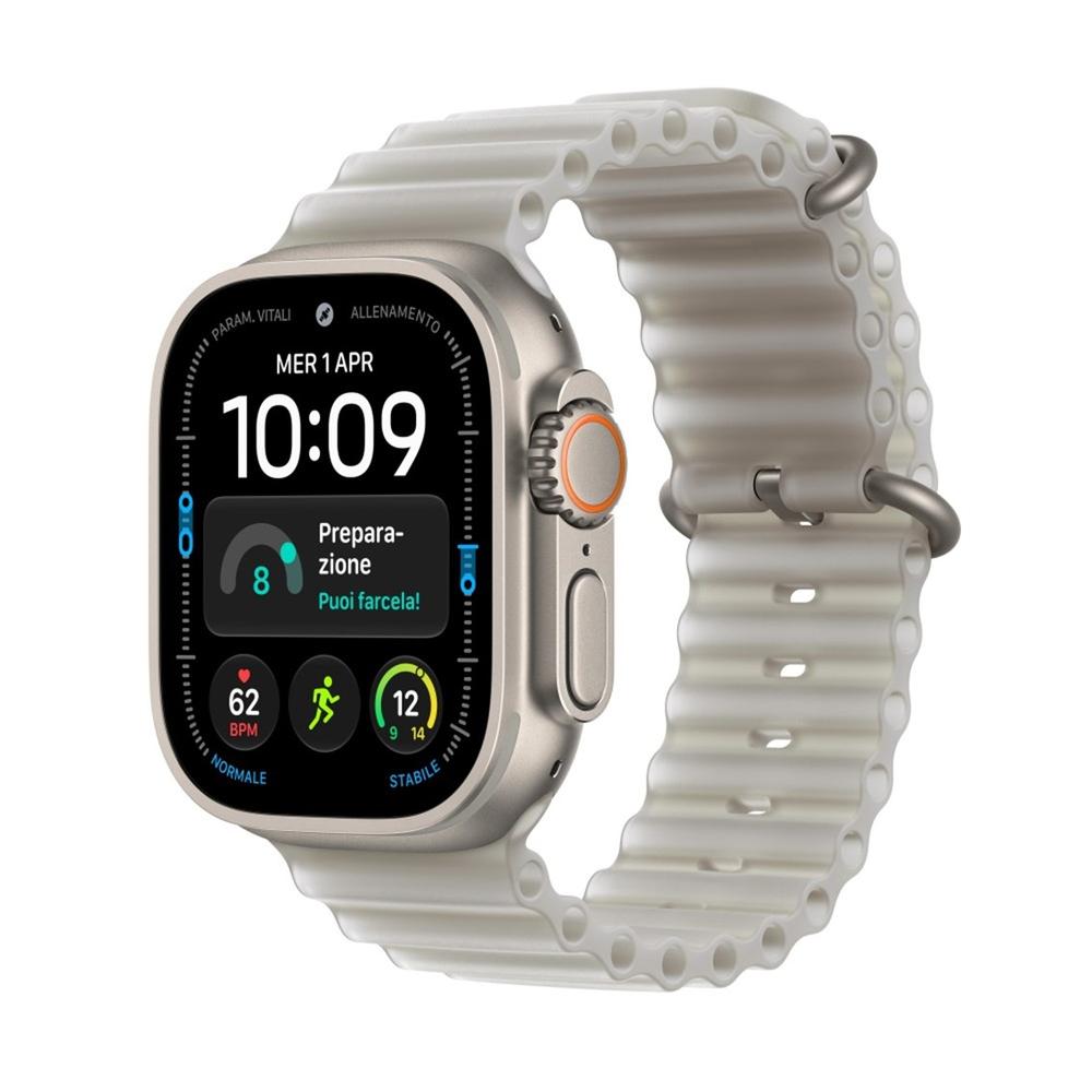 Smartwatch Apple watch u4 gps+cell 49mm natural titanium case with translucent grey ocean band