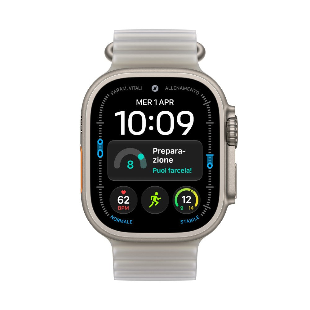 Smartwatch Apple watch u4 gps+cell 49mm natural titanium case with translucent grey ocean band