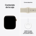 Smartwatch Apple watch s12 GPS 42mm light gold aluminium case with sand sport band s - m
