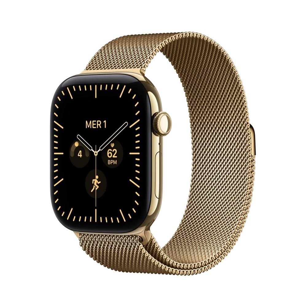 Smartwatch Apple watch s12 GPS + cell 46mm radiant gold titanium milanese loop m - l