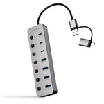 Hub Nanocable USB - c - a 4xusb - a+3usb - c+usb - c 5v