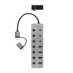 Hub Nanocable USB - c - a 4xusb - a+3usb - c+usb - c 5v