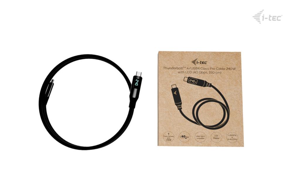 Cable thunderbolt 4 i - tec 1.5m · macho - macho · negro