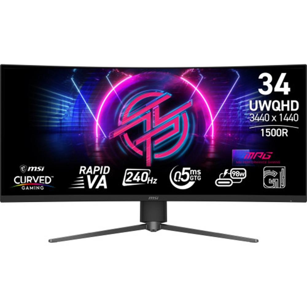 Monitor curvo gaming MSI mpg 346cqrf x24 34 pulgadas uwqhd 240hz