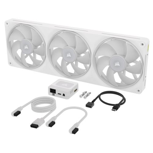 Ventilador caja Corsair icue link lx360 RGB 3x 120mm blanco