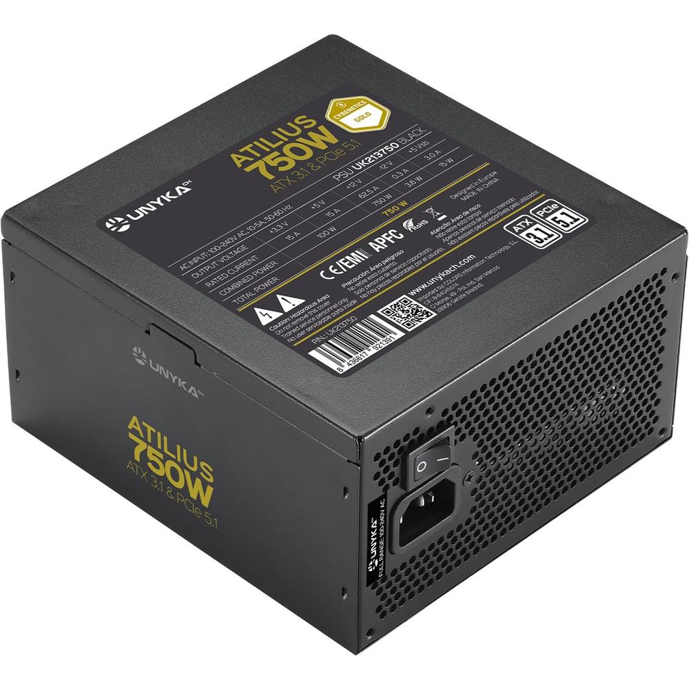 Fuente alimentacion Unykach atilus 3.1 gaming ATX 750w
