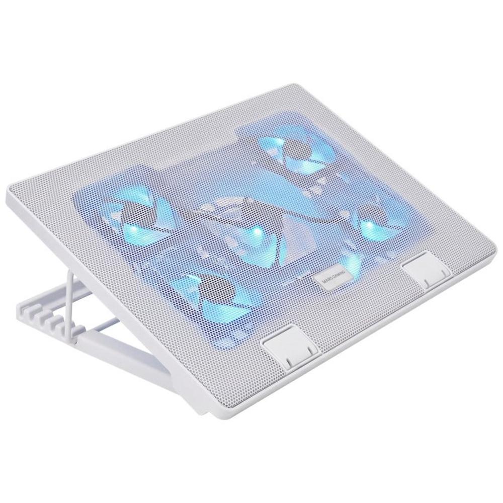 Base de refrigeracion mars gaming mnbc2 para portatil 17.3 pulgadas 5 ventiladores blanca