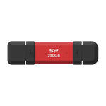 Memoria USB tipo a - USB tipo c silicon power ds72 250GB rojo