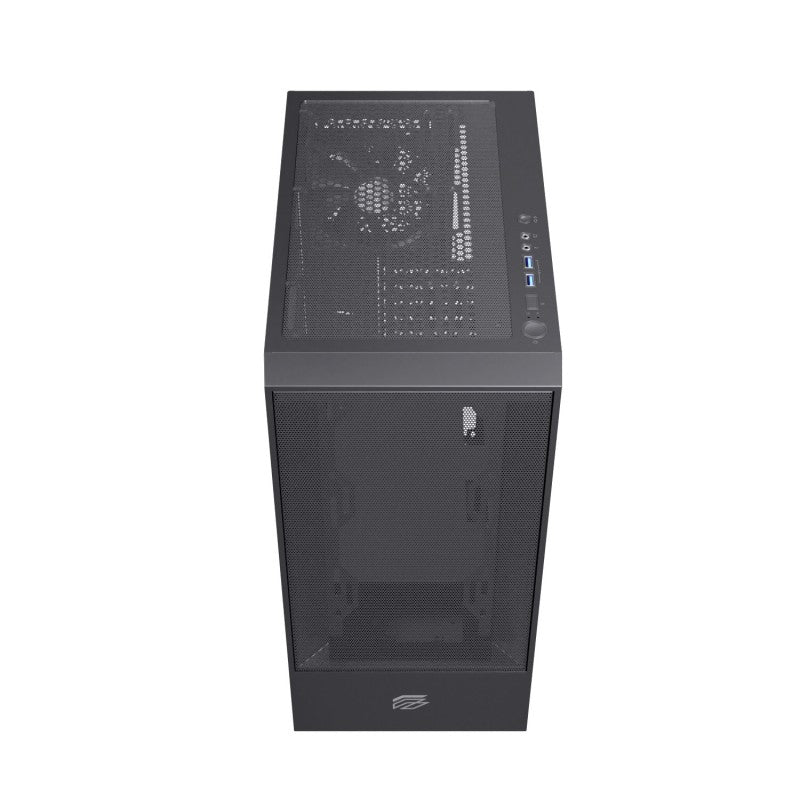 Caja ordenador gaming Einarex p100 core ATX cristal templado negra