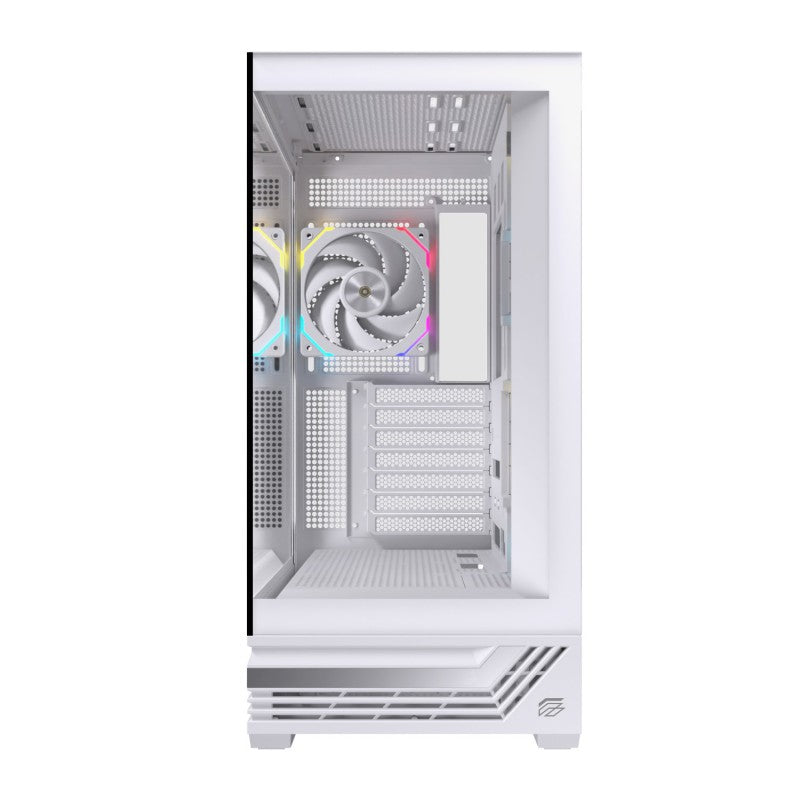 Caja ordenador gaming Einarex s800 RGB ATX cristal templado blanca