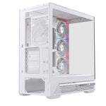 Caja ordenador gaming Einarex s800 RGB ATX cristal templado blanca