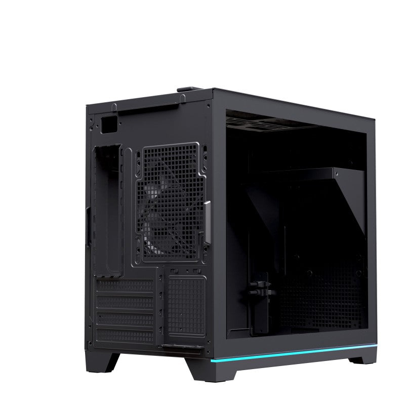 Caja ordenador gaming Einarex pm300 core mATX cristal templado negra
