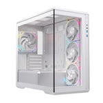 Caja ordenador gaming Einarex zm800 RGB mATX cristal templado blanca