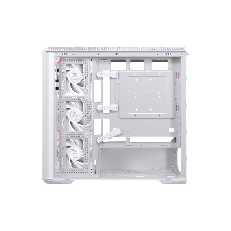Caja ordenador gaming Einarex zm800 RGB mATX cristal templado blanca