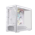 Caja ordenador gaming Einarex zm800 RGB mATX cristal templado blanca