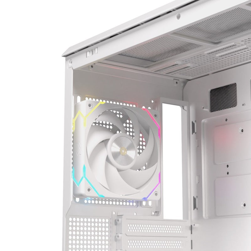 Caja ordenador gaming Einarex zm800 RGB mATX cristal templado blanca
