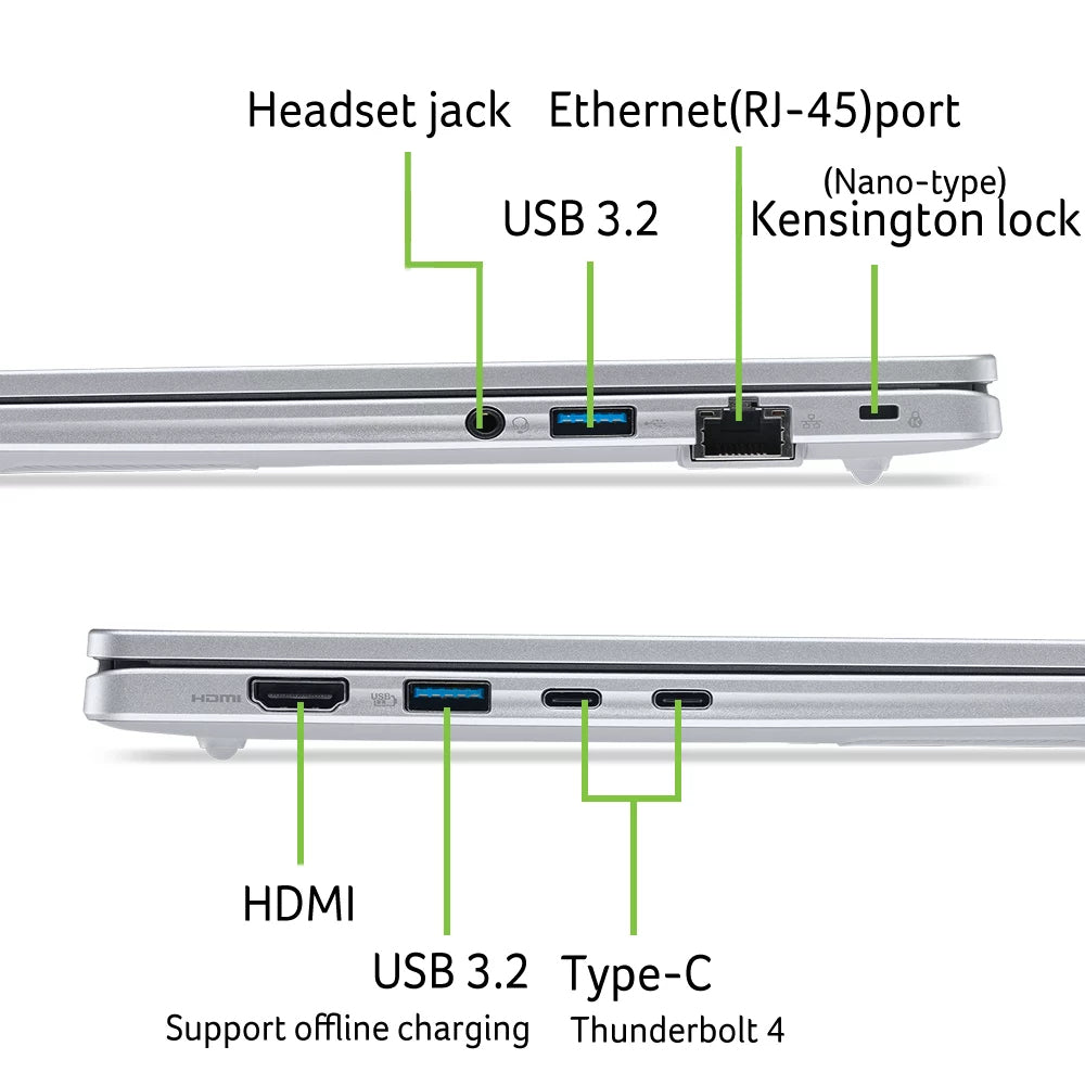 Portatil Acer travelmate p2 14 AI tmp214 - 57 u5 - 325 · 16GB · SSD 512GB · 14 pulgadas fhd+ · W11P