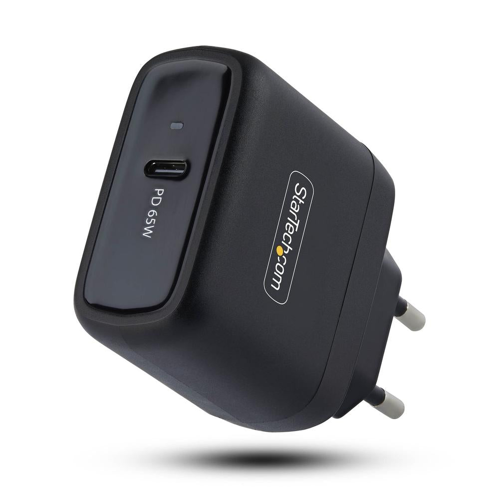 Cargador pared startech 65w 1x USB tipo c negro