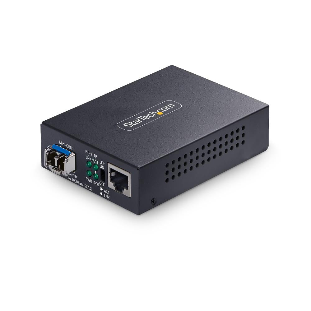 Conversor de medios de fibra startech lc monomodo para redes hasta 40km