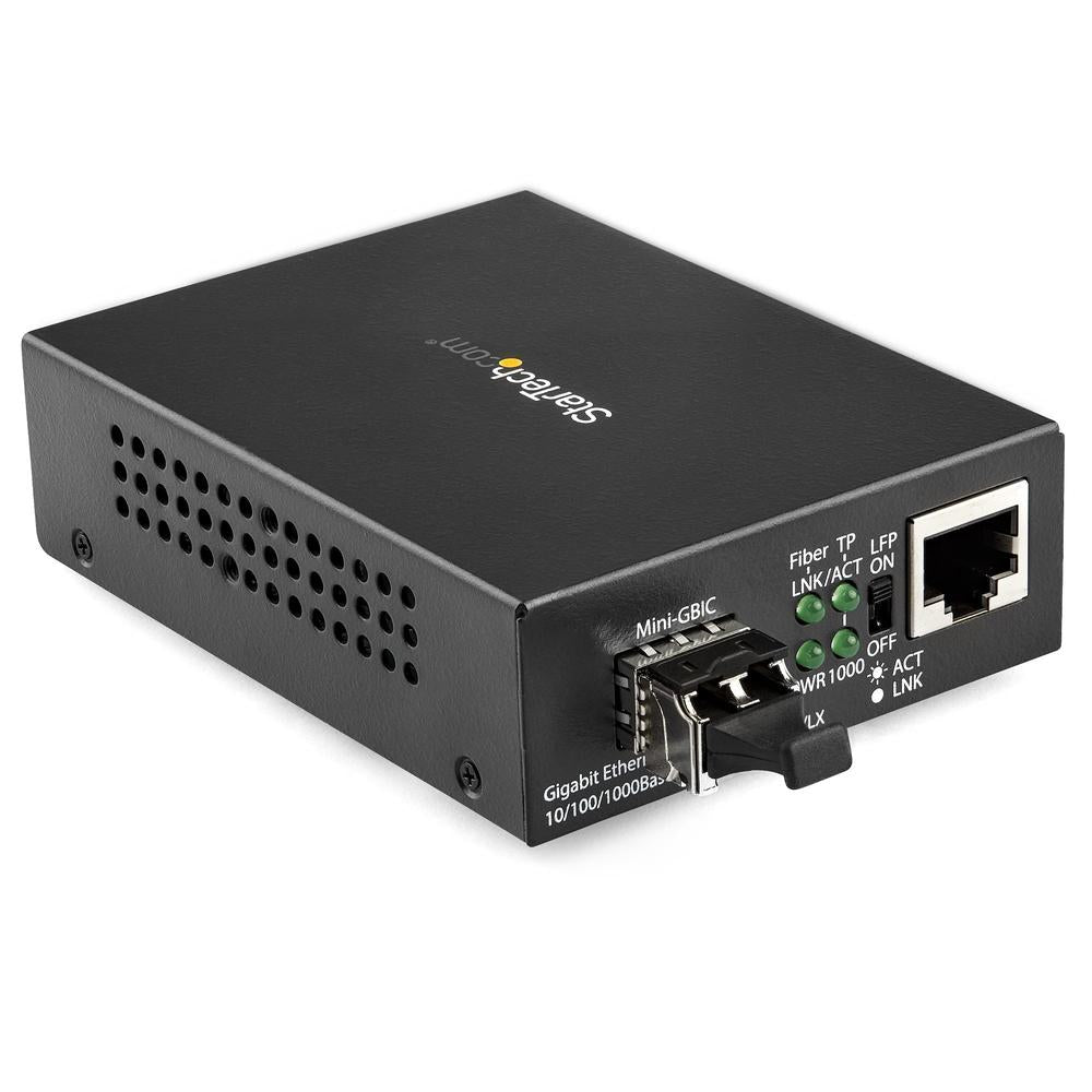 Conversor de medios gigabit ethernet a fibra startech lc multimodo para redes