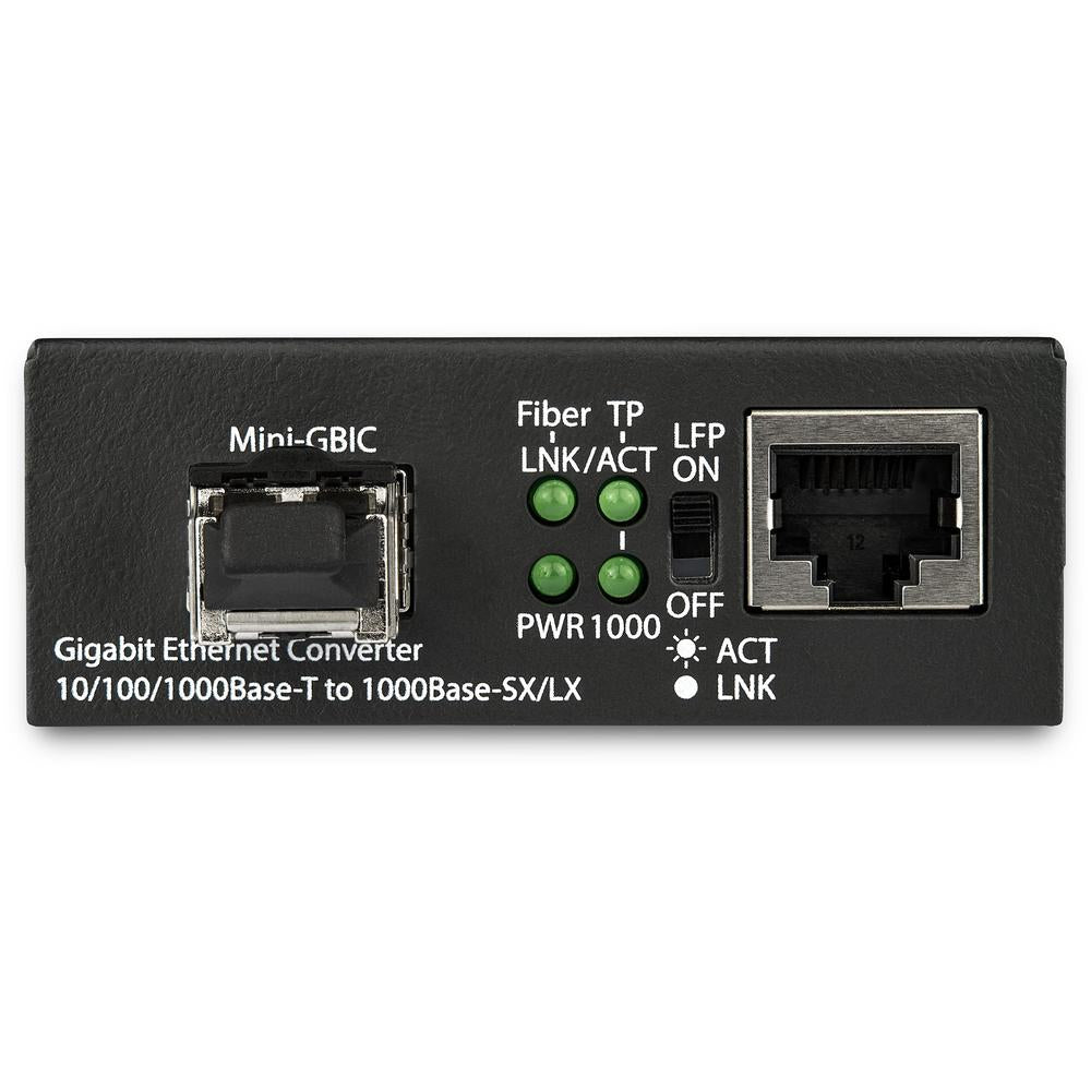 Conversor de medios gigabit ethernet a fibra startech lc multimodo para redes
