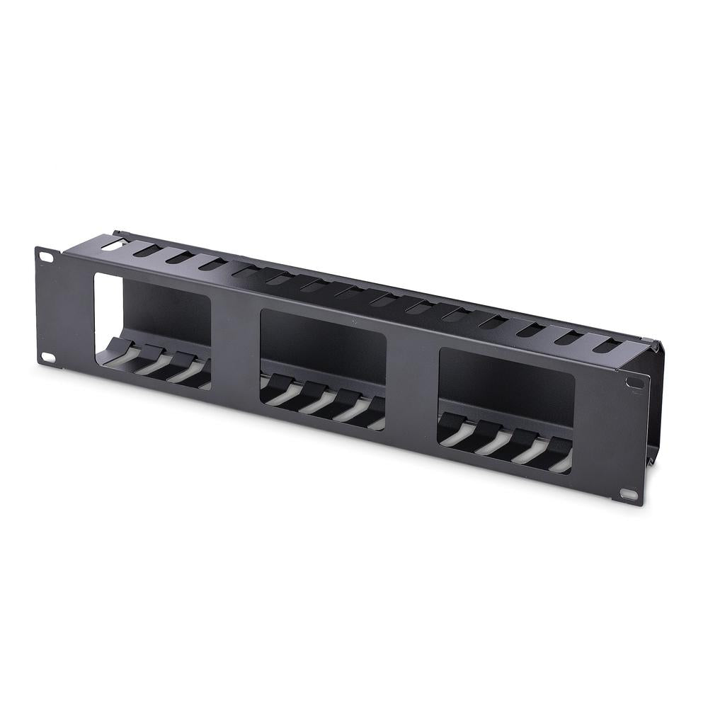 Panel canaleta de cables startech para rack 2u