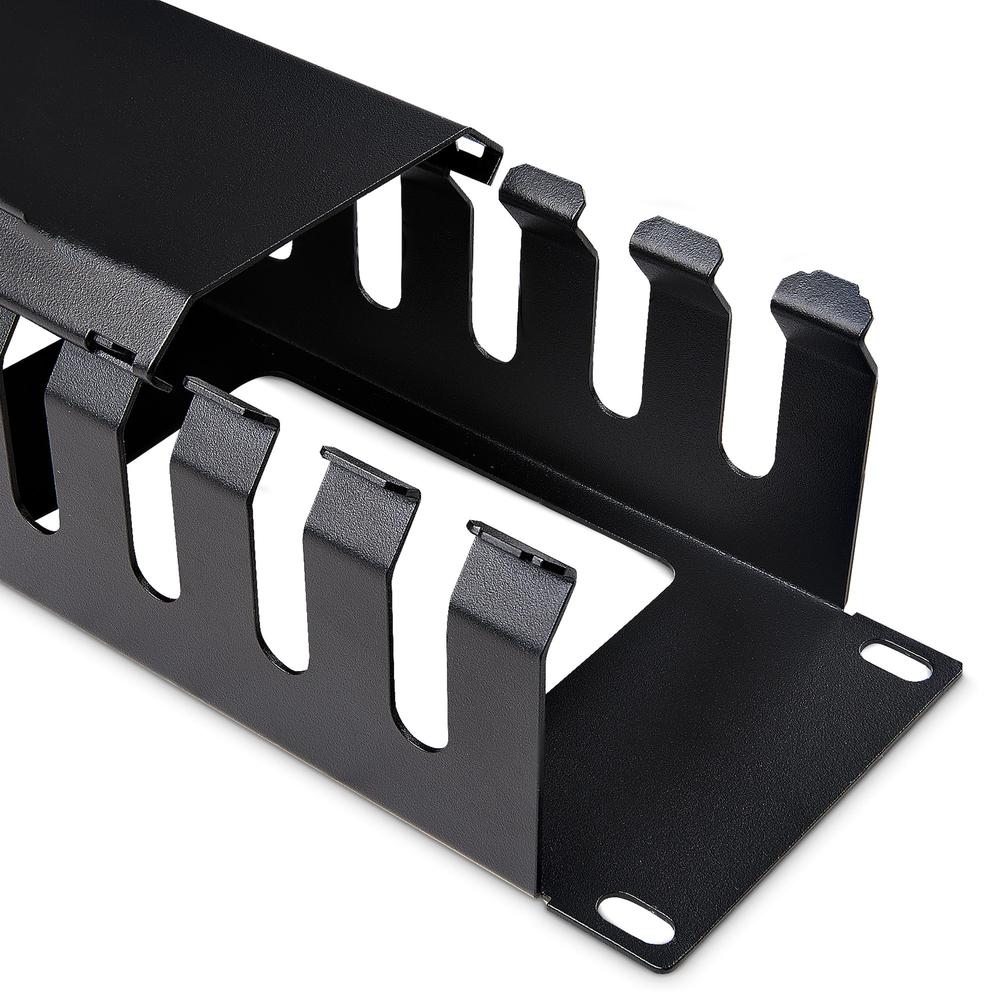 Panel canaleta de cables startech para rack 2u