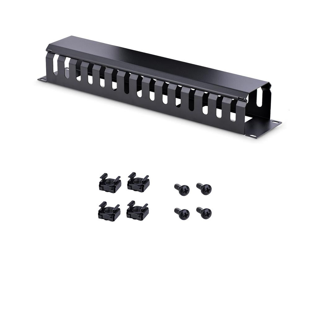 Panel canaleta de cables startech para rack 2u